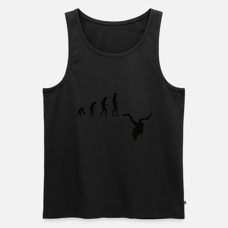 Tauchen Evolution | Menschen Entwicklung Idee - Männer Premium Bio Tank Top - undefined