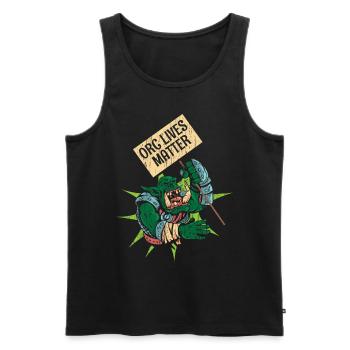 Orc Lives Matter - Männer Premium Bio Tank Top - Schwarz - Vorne - Michal (187cm)