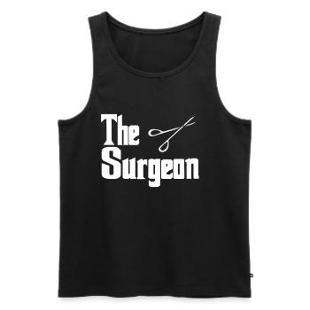 surgeon - Men's Premium Organic Tank Top - black - Front - AI Model Male 178 light (178cm)
