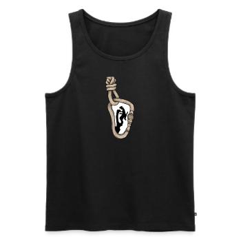 Scie à chaîne Mousqueine - Débardeur bio Premium Homme - noir - Devant - AI Model Male 178 light (178cm)