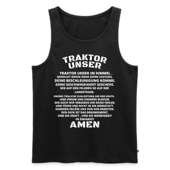 Traktor ,Trecker Bauer/Austria/Landwirt / Dorfkind - Männer Premium Bio Tank Top - Schwarz - Vorne - Michal (187cm)