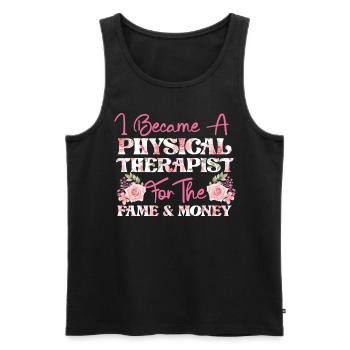 Physical Therapist Therapy - Männer Premium Bio Tank Top - Schwarz - Vorne - AI Model Male 178 light (178cm)