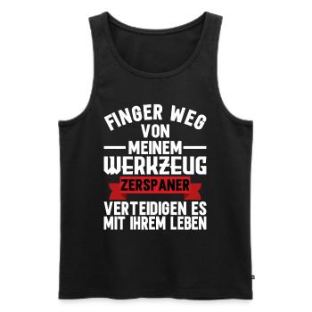 Zerspaner Zerspanungsmechaniker Dreher - Männer Premium Bio Tank Top - Schwarz - Vorne - Michal (187cm)