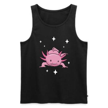 Axolotl - Männer Premium Bio Tank Top - Schwarz - Vorne - AI Model Male 178 light (178cm)