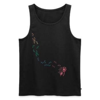 Pusteblume Blume des Lebens Chakra - Männer Premium Bio Tank Top - Schwarz - Vorne - AI Model Male 178 light (178cm)