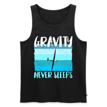 Glider Gliding Gliding Glider - Men's Premium Organic Tank Top - black - Front - AI Model Male 178 light (178cm)
