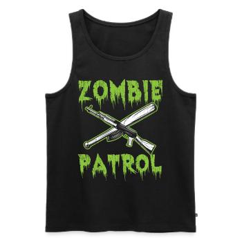 Zombie Patrolie - Men's Premium Organic Tank Top - black - Front - AI Model Male 178 light (178cm)