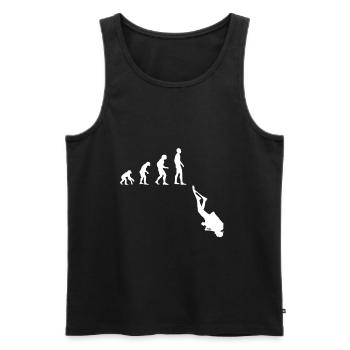 Tauchen Evolution | Menschen Entwicklung Idee - Männer Premium Bio Tank Top - Schwarz - Vorne - AI Model Male 178 light (178cm)