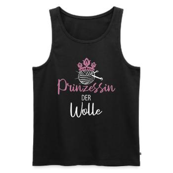 Wolle Stricken Wollknäuel - Männer Premium Bio Tank Top - Schwarz - Vorne - AI Model Male 178 light (178cm)