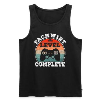 Fachwirt bestanden Abschluss Weiterbildung Kurs - Männer Premium Bio Tank Top - Schwarz - Vorne - AI Model Male 178 light (178cm)