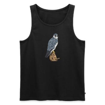 Peregrine Falcon I Bird of Prey Falcon Pickling Motif for - Men's Premium Organic Tank Top - black - Front - Michal (187cm)
