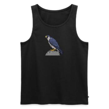 Peregrine Falcon I Bird of Prey Falcon Pickling Motif for - Men's Premium Organic Tank Top - black - Front - Michal (187cm)