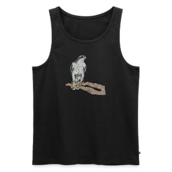 Hawk I Bird of Prey Hunter Pickling Motif for - Men's Premium Organic Tank Top - black - Front - Michal (187cm)