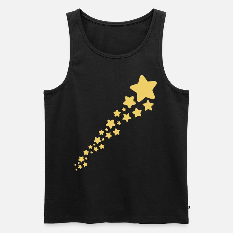 Sternschnuppe - Männer Premium Bio Tank Top - Schwarz