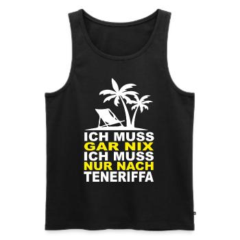 Teneriffa Urlaub - Männer Premium Bio Tank Top - Schwarz - Vorne - Michal (187cm)