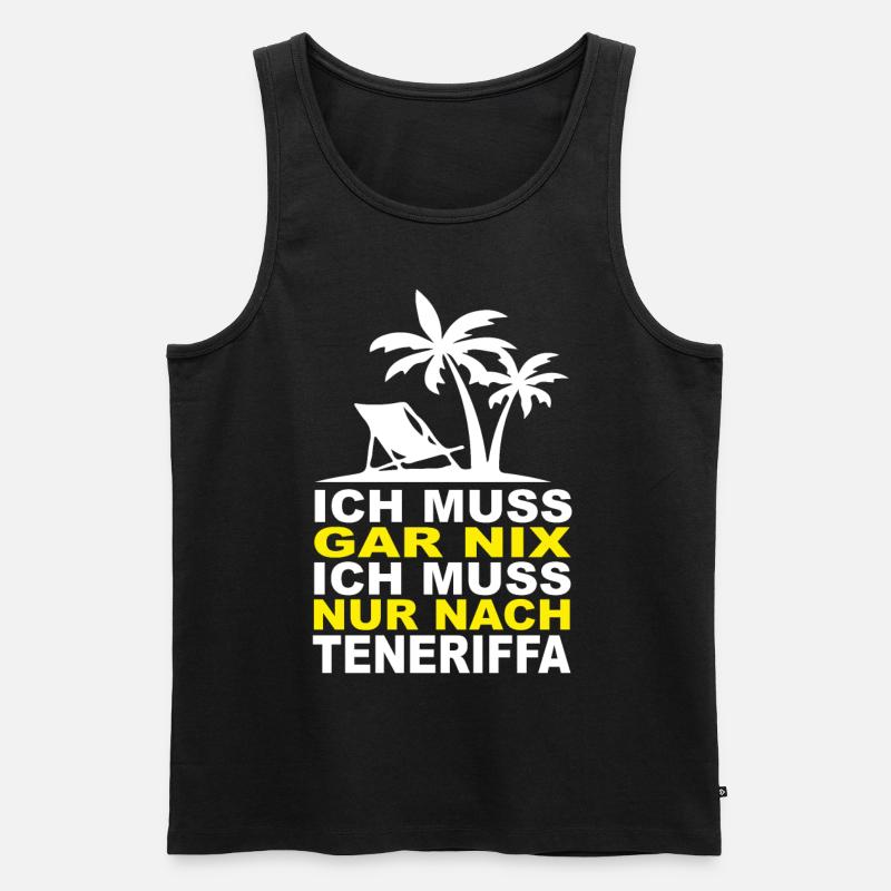 Teneriffa Urlaub - Männer Premium Bio Tank Top - Schwarz
