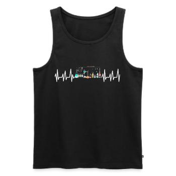 chemistry - Men's Premium Organic Tank Top - black - Front - AI Model Male 178 light (178cm)