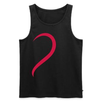 Liebe - Herz - Rot - Männer Premium Bio Tank Top - Schwarz - Vorne - Michal (187cm)
