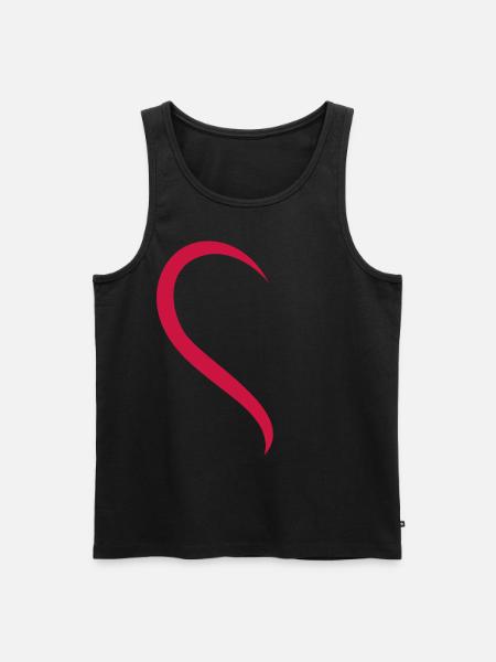 Half heart - Men's Premium Organic Tank Top - black