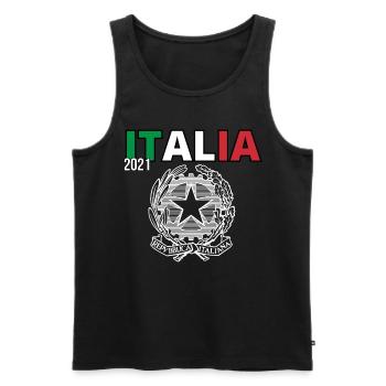 Italy / Italy / Italy football / Italy holidays - Men's Premium Organic Tank Top - black - Front - Michal (187cm)