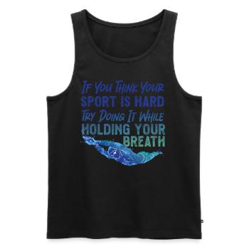Swimmer Swim Holding Your Breath - Men's Premium Organic Tank Top - black - Front - Michal (187cm)