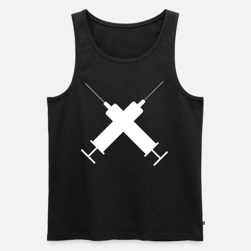 Spritze - Männer Premium Bio Tank Top - Schwarz