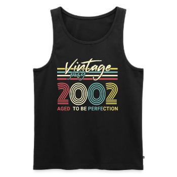 geboren im Juli 2002 - Männer Premium Bio Tank Top - Schwarz - Vorne - AI Model Male 178 light (178cm)