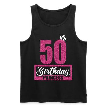 50e anniversaire 50 ans 50 anniversaire des 50 ans - Débardeur bio Premium Homme - noir - Devant - Michal (187cm)