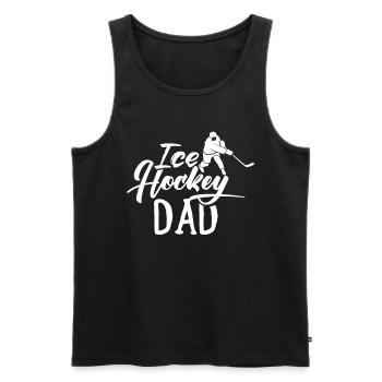 Eishockey Papa Eishockeyspieler Team Ice Hockey - Männer Premium Bio Tank Top - Schwarz - Vorne - Michal (187cm)
