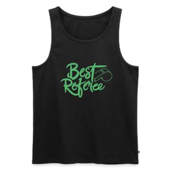 BEST Referee Referee Judge - Men's Premium Organic Tank Top - black - Front - AI Model Male 178 light (178cm)