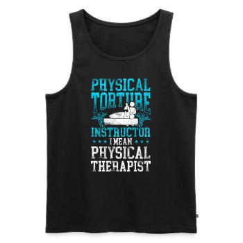Physical Therapist Therapy - Männer Premium Bio Tank Top - Schwarz - Vorne - AI Model Male 178 light (178cm)