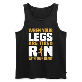 Motivational sayings - Men's Premium Organic Tank Top - black - Front - Michal (187cm)