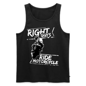Motorcycle Lifestyle / Moto / moto biker - Débardeur bio Premium Homme - noir - Devant - AI Model Male 178 light (178cm)