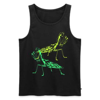 Insecte Faune Mante religieuse Insectes Enfants - Débardeur bio Premium Homme - noir - Devant - Michal (187cm)