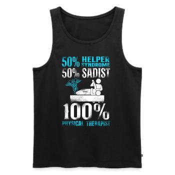 Physical Therapist Therapy - Männer Premium Bio Tank Top - Schwarz - Vorne - AI Model Male 178 light (178cm)