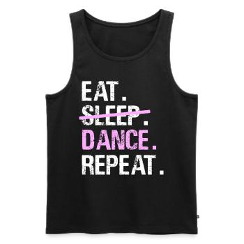 Dancing Dance - Eat Sleep Dance Repeat - Männer Premium Bio Tank Top - Schwarz - Vorne - Michal (187cm)