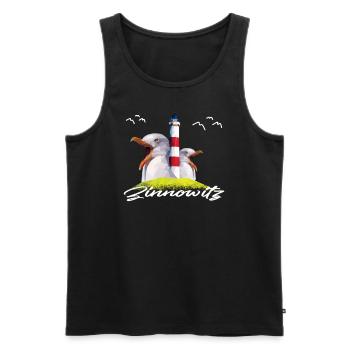Zinnowitz Insel Usedom Ostsee Strand Souvenir - Männer Premium Bio Tank Top - Schwarz - Vorne - Michal (187cm)