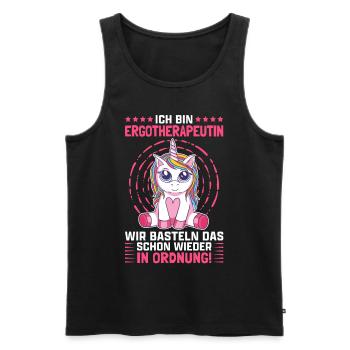 Ergotherapeutin basteln Ergotherapie Beruf Spruch - Männer Premium Bio Tank Top - Schwarz - Vorne - Michal (187cm)