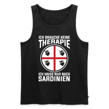 Sardinia Therapy Mediterranean Italy Gift - Men's Premium Organic Tank Top - black - Front - Michal (187cm)
