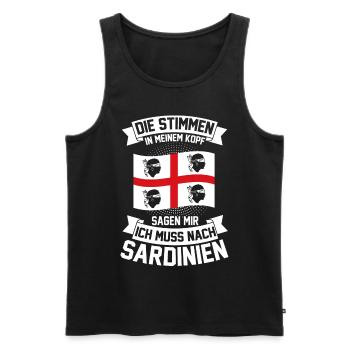 Sardinien Urlaub Italien Sardegna Geschenk - Männer Premium Bio Tank Top - Schwarz - Vorne - Michal (187cm)