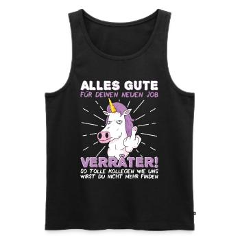 Jobwechsel Neuer Job Abschied Abschiedsgeschenk - Männer Premium Bio Tank Top - Schwarz - Vorne - Michal (187cm)