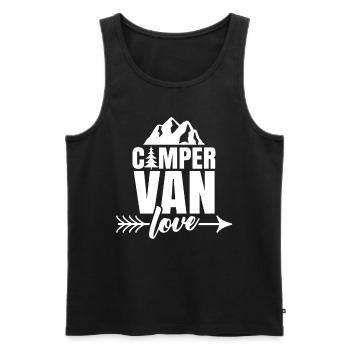 Campervan Liebe Wohnmobil Reisemobil Wohnwagen - Männer Premium Bio Tank Top - Schwarz - Vorne - AI Model Male 178 light (178cm)