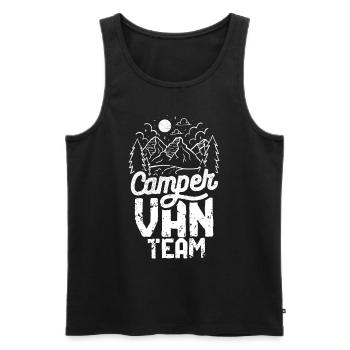 Campervan Team Wohnmobil Reisemobil Wohnwagen - Männer Premium Bio Tank Top - Schwarz - Vorne - AI Model Male 178 light (178cm)
