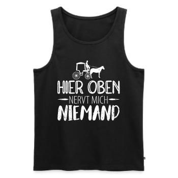 Kutscher Kutsche Pferdekutscher Kutschieren - Männer Premium Bio Tank Top - Schwarz - Vorne - Michal (187cm)