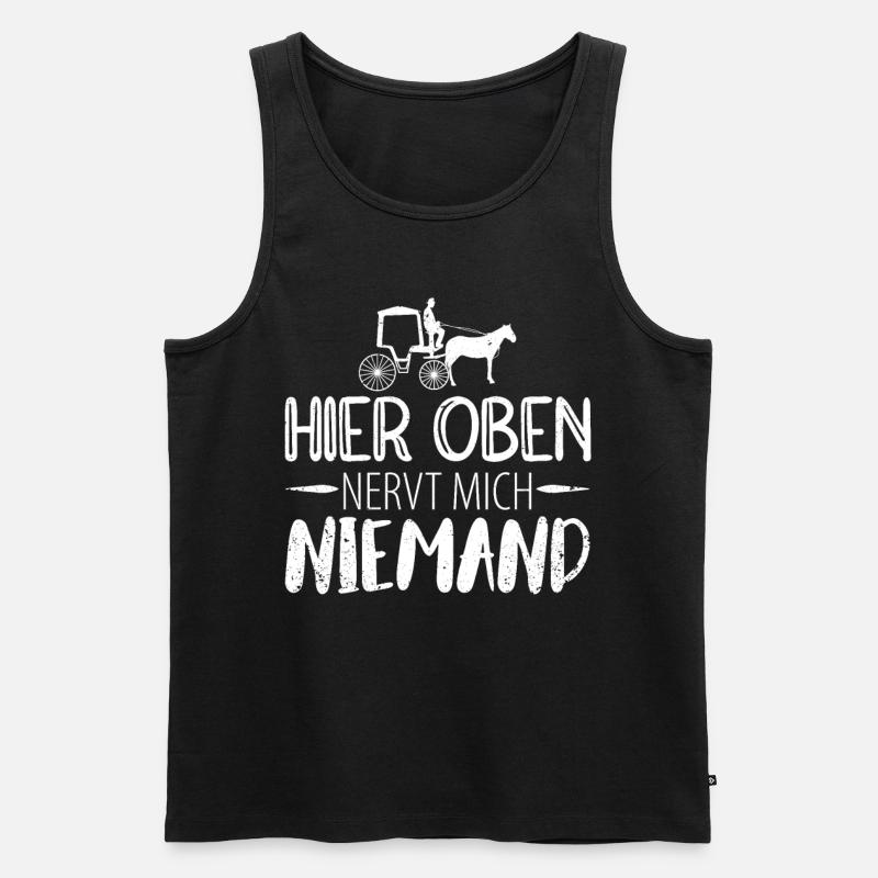 Kutscher Kutsche Pferdekutscher Kutschieren - Männer Premium Bio Tank Top - Schwarz