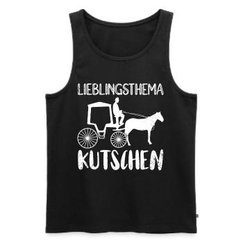 Kutscher Kutsche Pferdekutscher Kutschieren - Männer Premium Bio Tank Top - Schwarz - Vorne - AI Model Male 178 light (178cm)