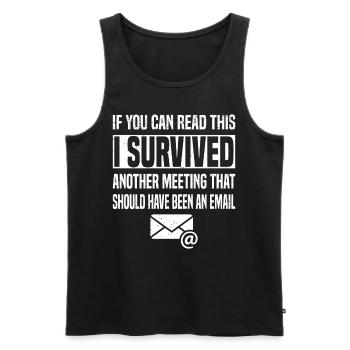 Office Humor Meeting Email Meeting Employees - Men's Premium Organic Tank Top - black - Front - AI Model Male 178 light (178cm)