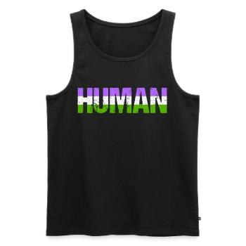 Queer Human Pride Month LGBT LGBTQ - Débardeur bio Premium Homme - noir - Devant - AI Model Male 178 light (178cm)