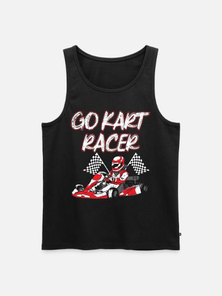 GoKart Racer Kartbahn Course - Débardeur bio Premium Homme - noir