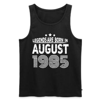 geboren im August 1985 Geschenkidee - Männer Premium Bio Tank Top - Schwarz - Vorne - Michal (187cm)